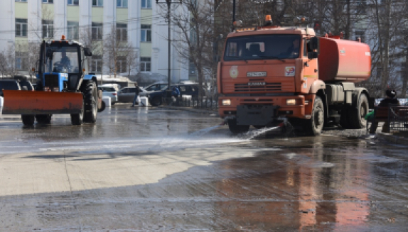 В связи с работой коммунальной техники сегодня в городе возможно затруднение проезда на проспекте Ленина, Колымском шоссе, кольце 31-го квартала